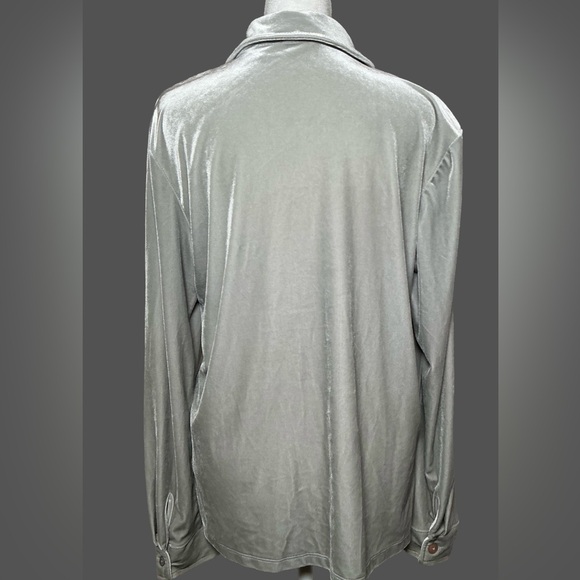 French Laundry Silver Button Down Shirt - Picture 2 of 3